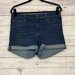 🦃 Aero High Rise‎ Midi Denim Short Size 14